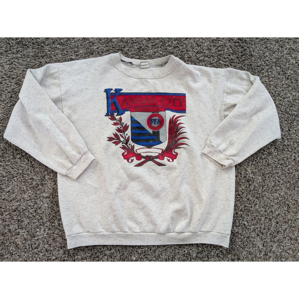 Kansas City FFA Sweatshirt‎ Vintage Pullover Rich Tees JDI USA OSFM (Men's M)